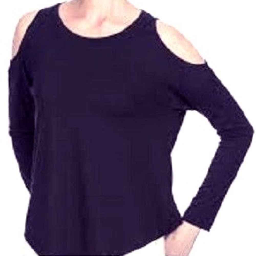 Lilla P Cold Shoulder Top Shirt Pima Modal (LL)